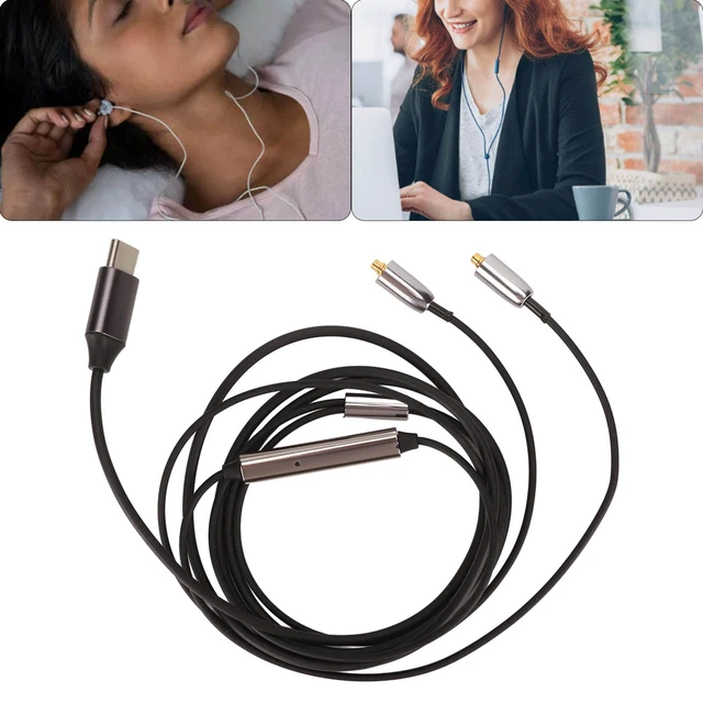 Alt view image 7 of 7 - Earphone Replacement Cable, USB C to MMCX Replacement Headphone Cable, Oxygen Copper Core Detachable Earphone Cables for SE215 315 535 846