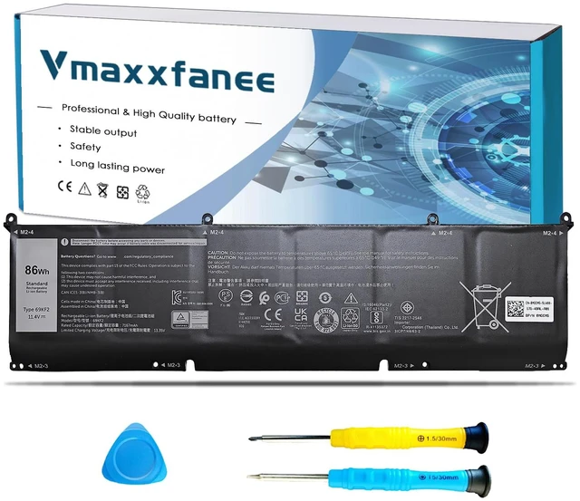 Main image of 69KF2 86Wh Laptop Battery Replacement for Dell Precision 5560 5550 XPS 15 9500 9510 Alienware M17(R3 R4) M15 (R3 R4 R5 R6 R7) Vostro 7510 7610 Series 7167mAh
