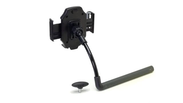 Alt view image 2 of 5 - Phone Holder Exclusively for Laptop Workstation Stands, Black Only compatible with SKU 33761 and LP33801NWT