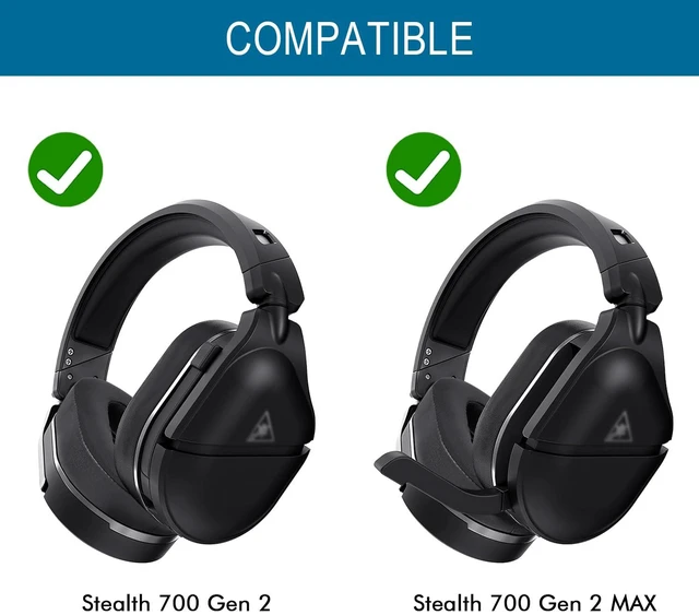 Alt view image 2 of 7 - Cooling Earpads for Turtle Beach Stealth 700 Gen 2 / Stealth 700 Gen 2 MAX Replacement Cushions with Ice Silk Fabric, Thickness & Sound Isolation - Black