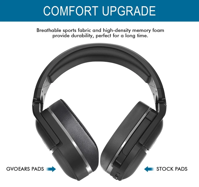 Alt view image 4 of 7 - Cooling Earpads for Turtle Beach Stealth 700 Gen 2 / Stealth 700 Gen 2 MAX Replacement Cushions with Ice Silk Fabric, Thickness & Sound Isolation - Black