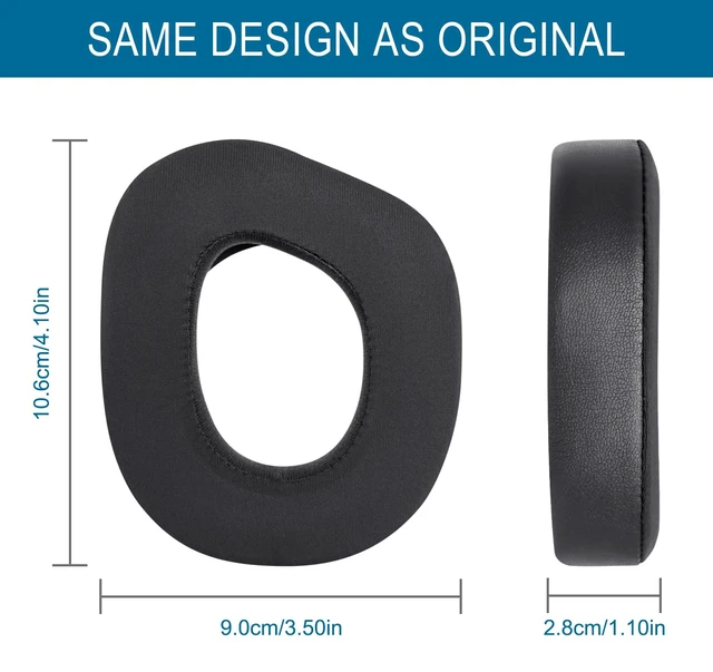 Alt view image 6 of 7 - Cooling Earpads for Turtle Beach Stealth 700 Gen 2 / Stealth 700 Gen 2 MAX Replacement Cushions with Ice Silk Fabric, Thickness & Sound Isolation - Black