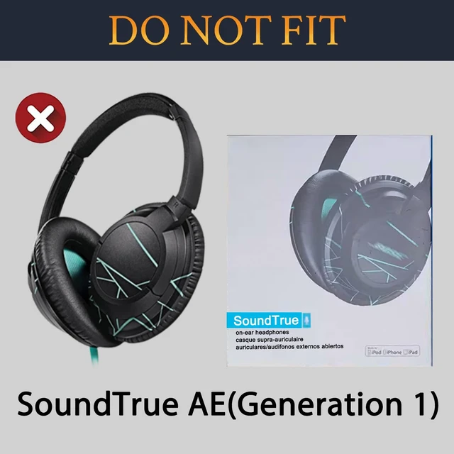 Alt view image 3 of 7 - Earpads for Bose SoundTrue AE II - Black(Blue Scrims) for SoundTrue Around Ear II