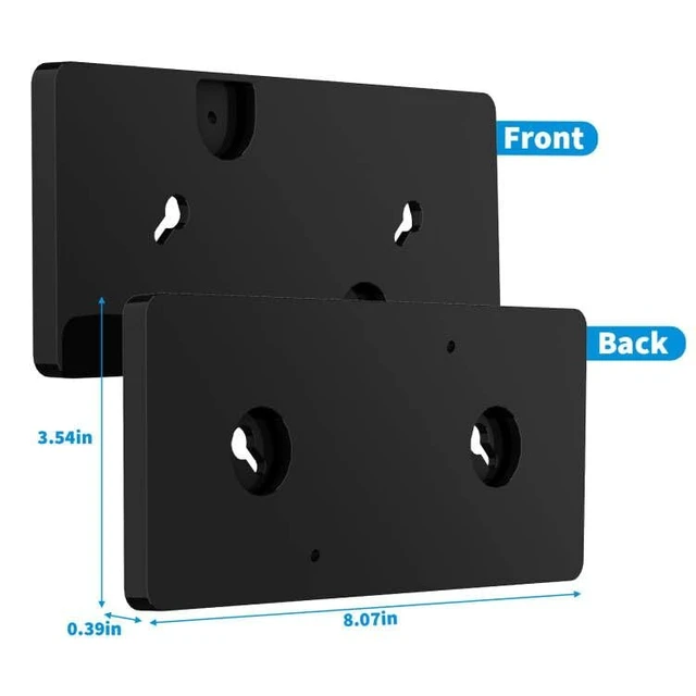 Alt view image 3 of 7 - Wall & Under Desk Mount for Dell WD19 WD22TB4 Docking Station Sturdy Acrylic Dock Holder, Compatible with WD19S WD19DC WD19DCS WD19TB, Black, Plate Holder Only