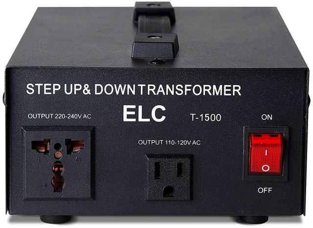 Main image of T Series 1500+ Watt Voltage Converter Transformer - Step Up/Down - 110v to 220v / 220v to 110v Power Converter - Circuit Breaker Protection, CE Certified