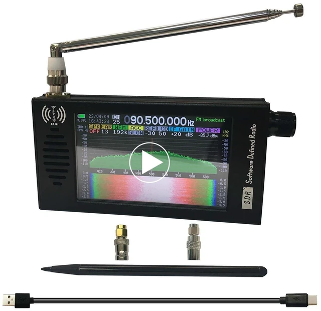 Main image of Full-Bands DSP SDR Radio Receiver 4.3 IPS Screen FM/AM/LSB/USB/CW, 192kHz Spectrum Rechargeable 5000mAh Rechargeable Battery Aluminum Alloy Shell Nice Sound