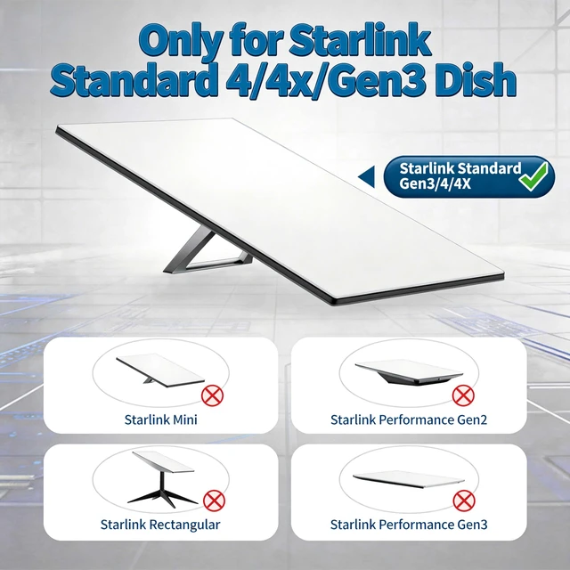 Alt view image 4 of 7 - Starlink Roof Mount, 160° Tilt Adjustable, for Standard 4/4x/Gen 3 14-inch Heavy-Duty 430 Stainless Steel Pole + Aluminum Adapter, Starlink Mounting Kit for 4,4x,Gen 3,Gen 4, Silver