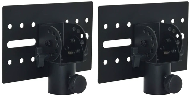 Main image of Speaker Stand Adapter, Adjustable AngleHolds up to 110lbs,2 Packs Adjustable All Metal 35mm Speaker Adapter Top Cap,Suitable for Stage and Event Setup,DX-12, Black