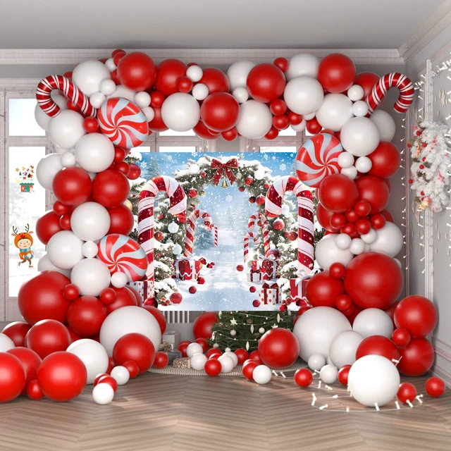 Alt view image 5 of 7 - Christmas Cane Candy Backdrop 8x6FT Winter Snow Scene Merry Christmas Photography Background Winter Xmas Holiday New Year Eve Party Decorations Photo Props
