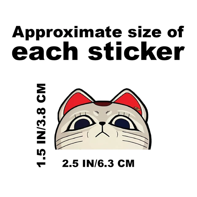 Alt view image 5 of 7 - Anime Dan Pack 6 mini Stickers Peeker Anime Manga Decal Stickers, Ideal for Cars, Laptop, Skateboard, Wall Décor, UV Resistant 2'' x 1.5''