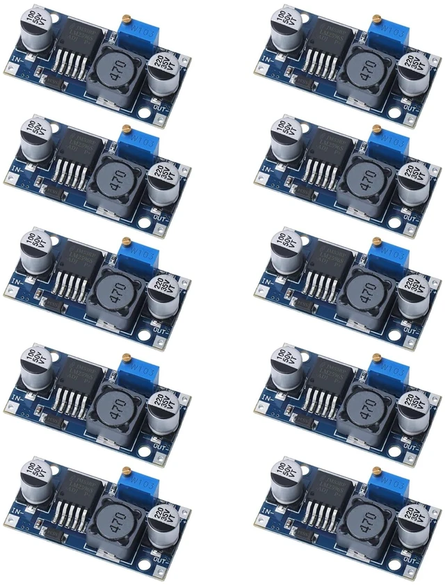 Main image of 10PCS LM2596 DC-DC Buck Converter Step Down Module, 3.0-40V to 1.5-35V Adjustable Voltage Regulator Power Supply