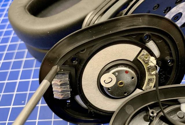 Alt view image 6 of 7 - Titanium Diaphragm Headphone Speaker Driver - Compatible with Logitech G Pro X, AKG K371 K361 K545, Sennheiser HD380 PRO, Hyperx Cloud Revolver Headphones - 50mm Diameter, 32 Ohms Impedance