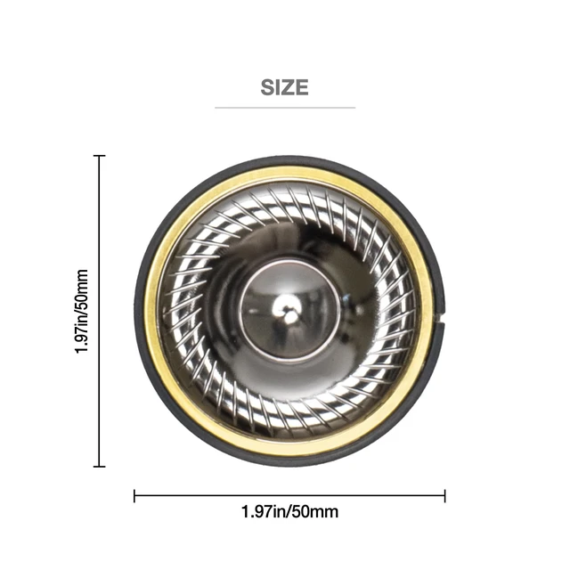 Alt view image 3 of 7 - Titanium Diaphragm Headphone Speaker Driver - Compatible with Logitech G Pro X, AKG K371 K361 K545, Sennheiser HD380 PRO, Hyperx Cloud Revolver Headphones - 50mm Diameter, 32 Ohms Impedance
