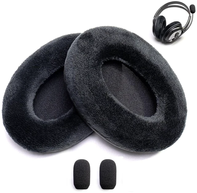 Main image of Ear Pads Foam Cushion Microphone Cover Compatible with Microsoft LifeChat LX-3000 LX 3000 Headset Life Chat Headphone (Velvet/Velour Ear Pads+Microphone Cover)