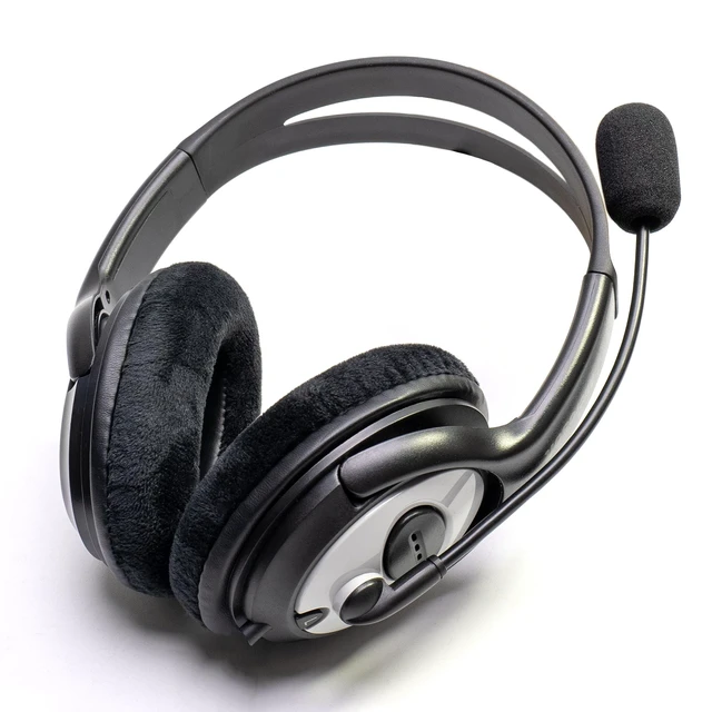 Alt view image 2 of 7 - Ear Pads Foam Cushion Microphone Cover Compatible with Microsoft LifeChat LX-3000 LX 3000 Headset Life Chat Headphone (Velvet/Velour Ear Pads+Microphone Cover)
