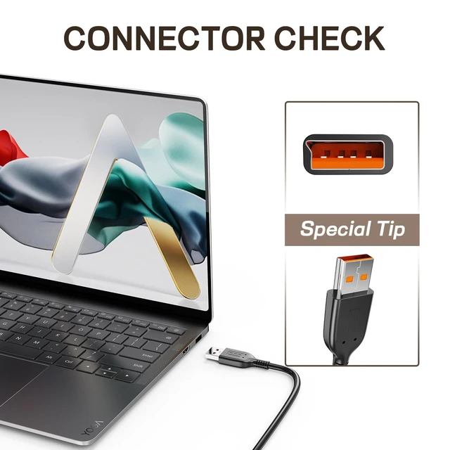 Alt view image 2 of 7 - 65W 20V 3.25A AC Charger Fit for Lenovo Yoga 700 700-11ISK 700-14ISK Yoga 900 900-13ISK 900-13ISK2 Yoga 3 Pro Yoga 4 Pro 80MK 80UE 80QD 80QE IdeaPad 700S Laptop Power Supply Cord