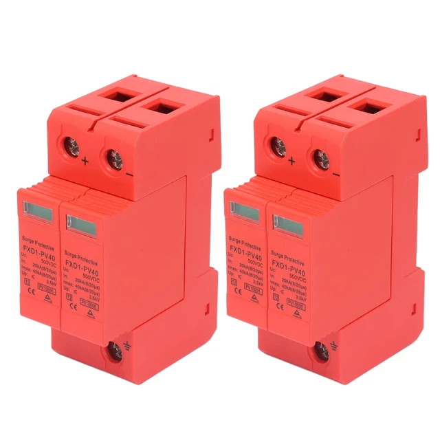 Main image of 2pcs 2P Protective Devices 40KA DC Photovoltaic Arrester with Remote (DC 500V)