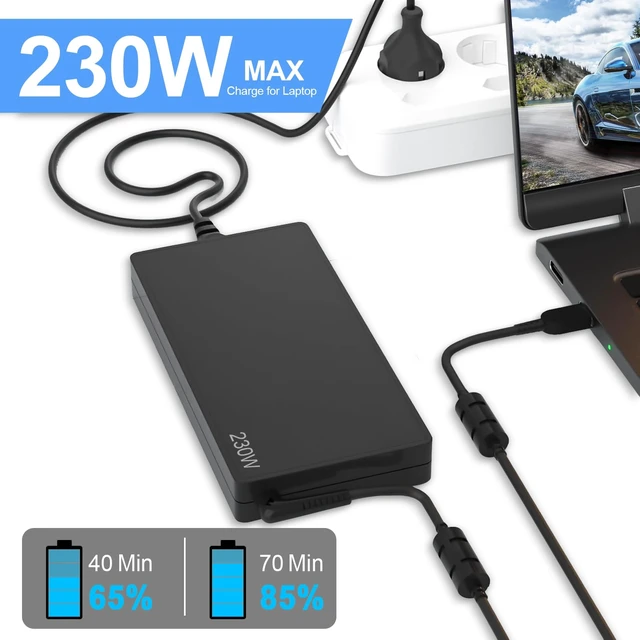 Alt view image 4 of 7 - 230W Laptop AC Charger Compatible with Lenovo Legion 5 7 5P C7 S7 Y910 Y920 Y540 Y545 Y740 Y730 Y900 Y7000, Compatible with Thinkpad P1 P73 P53 P72 P70 P51 P71 P16 230W Laptop Power Adapter Supply