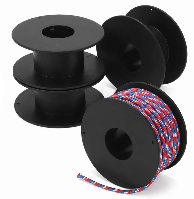 Main image of Plastic Wire Reel & Cable Organizer - 4pcs Black