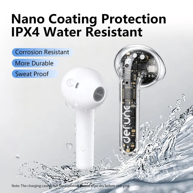 Alt view image 5 of 7 - True LITE II Wireless Earbuds Bluetooth 6.0, Semi in-Ear Headphones with ENC Clear Calls, Low Latency, 20H Playtime, IPX4 Waterproof, Comfortable Fit with AI App Support (White)