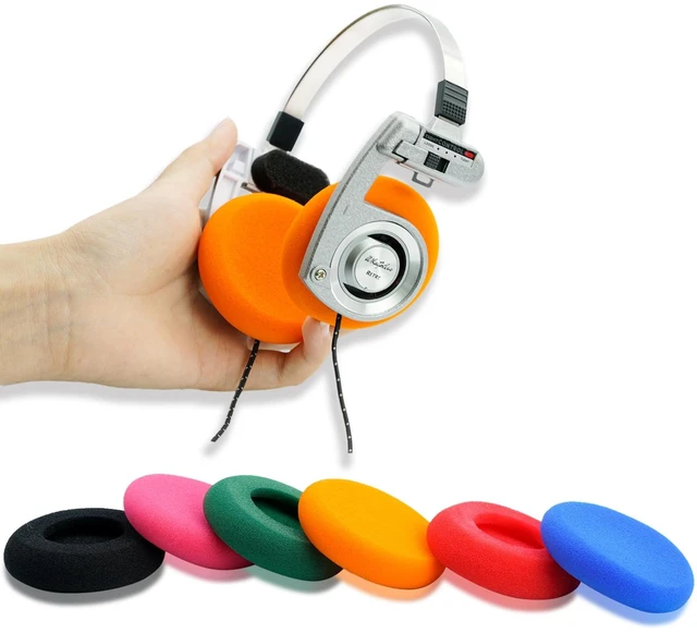 Alt view image 7 of 7 - GVOEARS Replacement Cushion Earpads for Koss Portapro Headphones 2 Pairs (Green + Orange)