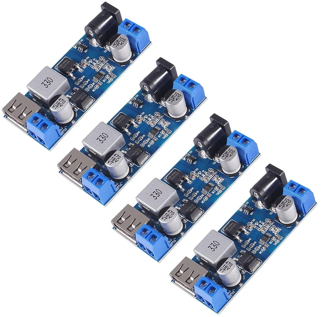 Main image of 2pcs Buck Converter 12v to 5v 5A USB Voltage Regulator DC 9V-36V Step Down to DC 5V-5.3V 5.2V 3.5-6A Volt Transformer Power Supply Module for Phone Fast Charging (4pcs)