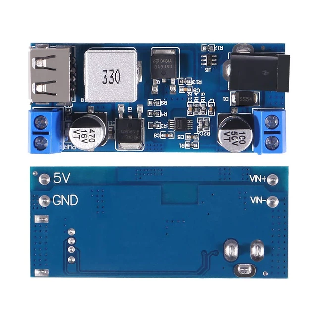 Alt view image 2 of 6 - 2pcs Buck Converter 12v to 5v 5A USB Voltage Regulator DC 9V-36V Step Down to DC 5V-5.3V 5.2V 3.5-6A Volt Transformer Power Supply Module for Phone Fast Charging (4pcs)