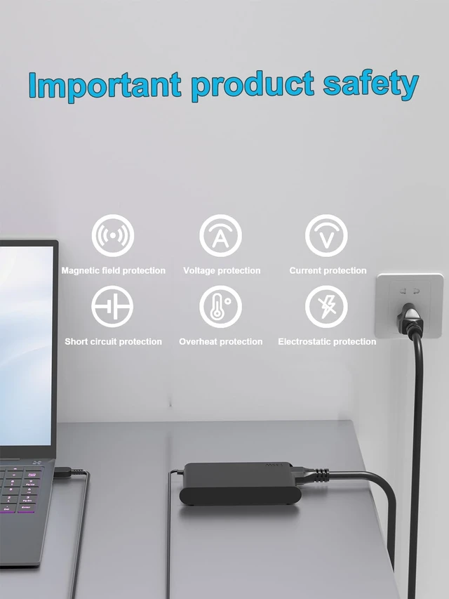 Alt view image 5 of 7 - 135W USB C AC Adapter Charger for Lenovo ThinkPad Z16 P16s P15s P14s E16 E15 E14 T16 Yoga/Slim Pro 9 7 6 7i 9i Book 9 ThinkBook 16 14p 14 15 14s IdeaPad Slim/Pro 9 7 5 Legion 9 Laptop