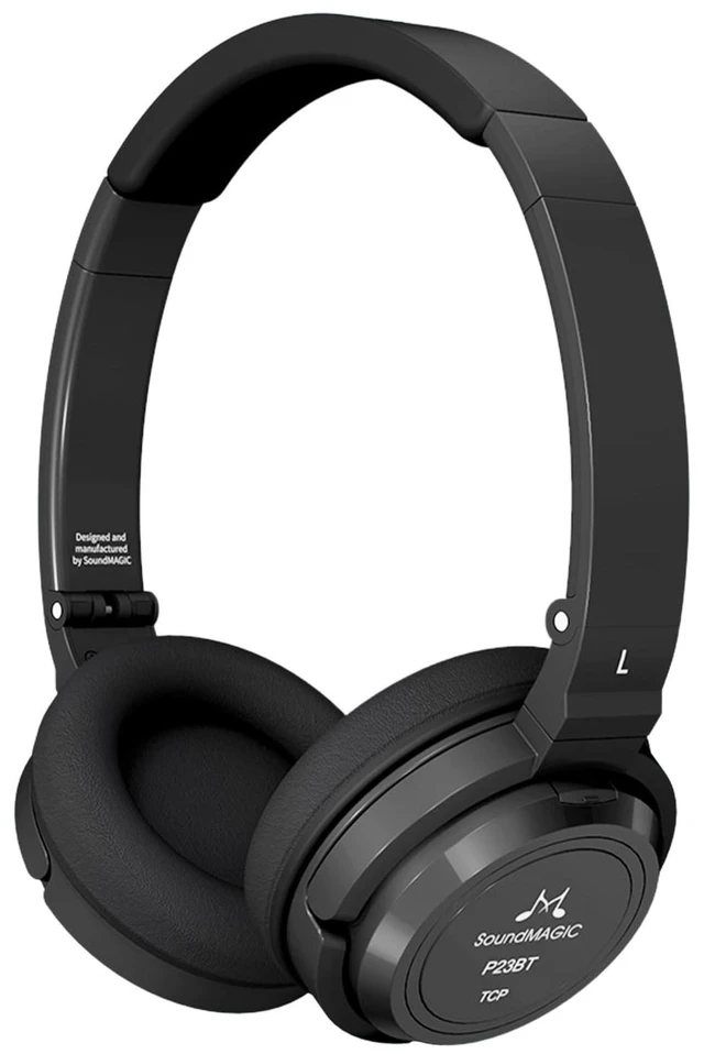 Main image of P23BT Portable On Ear Bluetooth Headphones CVC Noise Canceling Microphone HiFi Sound Stable Wireless Signal Connection Long Playtime with Detachable Cable for Game Black