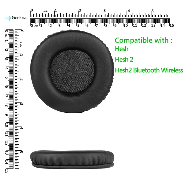 Alt view image 6 of 7 - Replacement Ear Pads Compatible with Skullcandy Hesh, Hesh 2, Hesh 2 Wireless Headphones, Memory Foam Ear Cushions with Installation Video (Black)