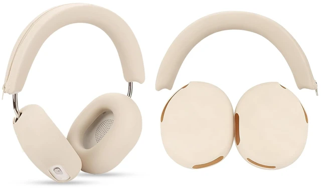Main image of Silicone Sweat Ear Covers Headband Cover for SNOS ACE Headphones Accessories, Soft Earpad Covers Case Cover Protector Sweatproof & Easy to Clean -Off-White