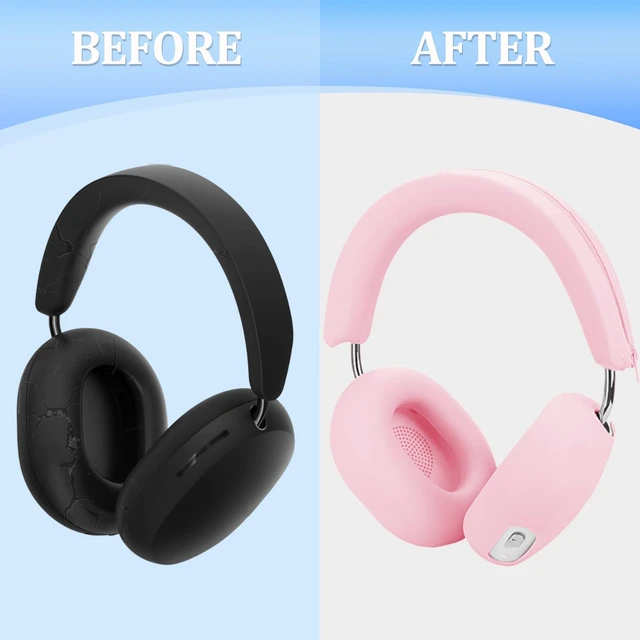 Alt view image 5 of 7 - Silicone Sweat Ear Covers Headband Cover for SNOS ACE Headphones Accessories, Soft Earpad Covers Case Cover Protector Sweatproof & Easy to Clean -Pink