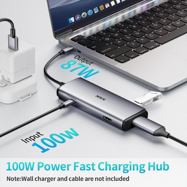 Alt view image 3 of 7 - 6 in 1 USB C Hub Dual Monitor,Universal USB C Dock