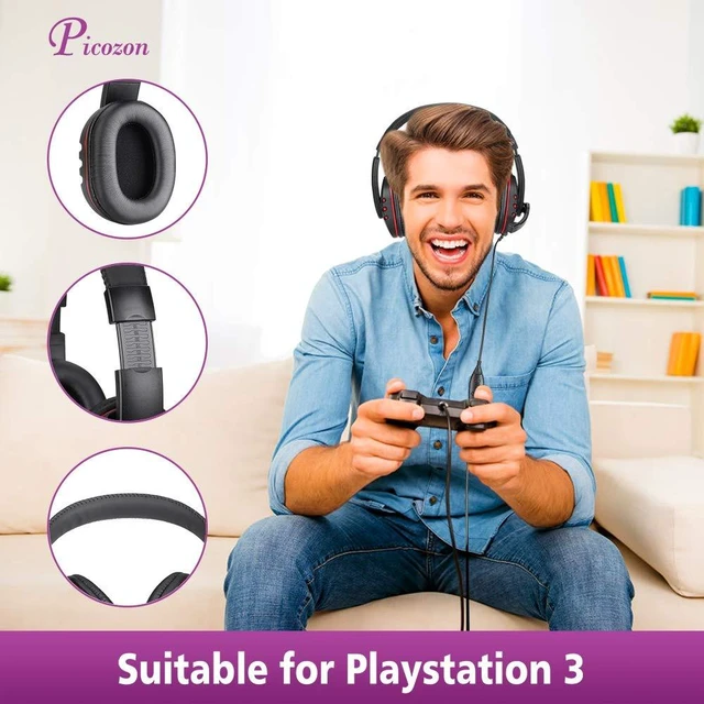Alt view image 3 of 6 - USB Gaming Headset Headphone with Microphone for PS4, PS5, Multi-Device Gaming