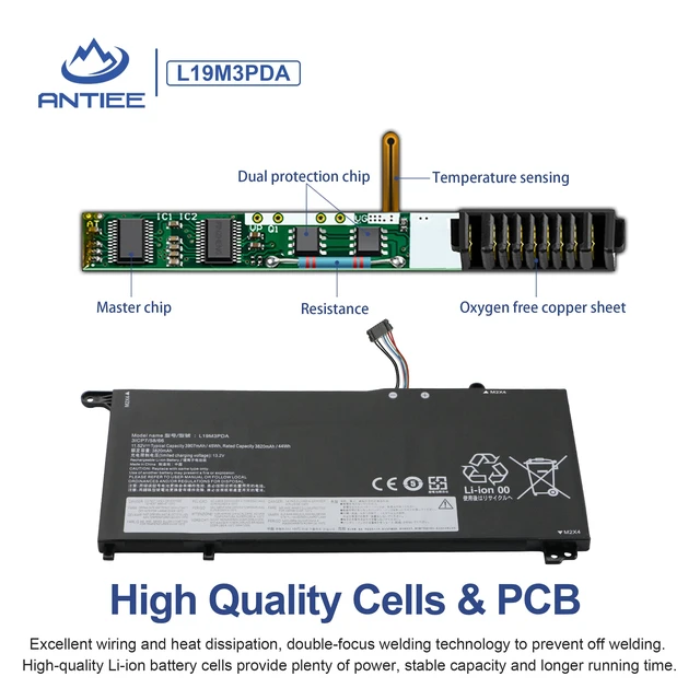 Alt view image 3 of 7 - L19L3PDA L19M3PDA Laptop Battery for Lenovo ThinkBook 14 15 Gen 2 3 4 45Wh G2 ITL, G3 ACL, G2 are, G3 ITL, G4 ABA Series, L19C3PDA L19D3PDA SB10Z21208 SB10Z21203 11.52V 3907mAh