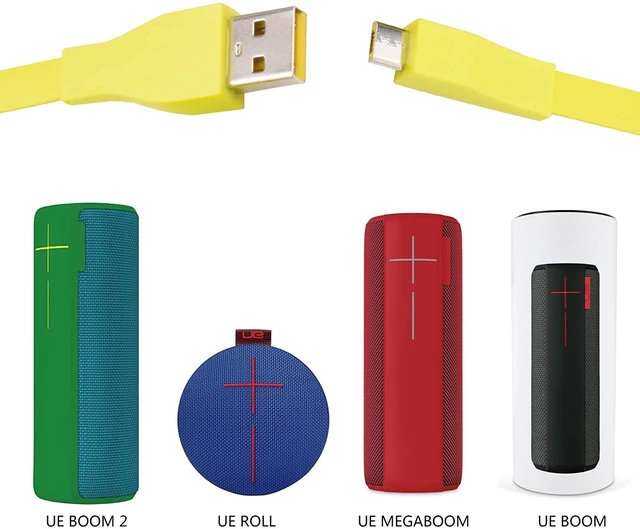 Alt view image 5 of 6 - UE Boom Wall Fast Charger Cable Cord Compatible with Ultimate Ear UE Boom2, Boom3, Megaboom 3, Miniboom, Blast, Megablast, Wonderboom 3, 2, 1, Roll2 Wireless Speakers (3.9 FT)