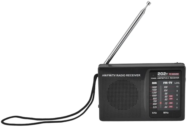 Main image of R-202T Audio - Portable AM/FM/TV Band for Indoor/Outdoor Use with External Headphones