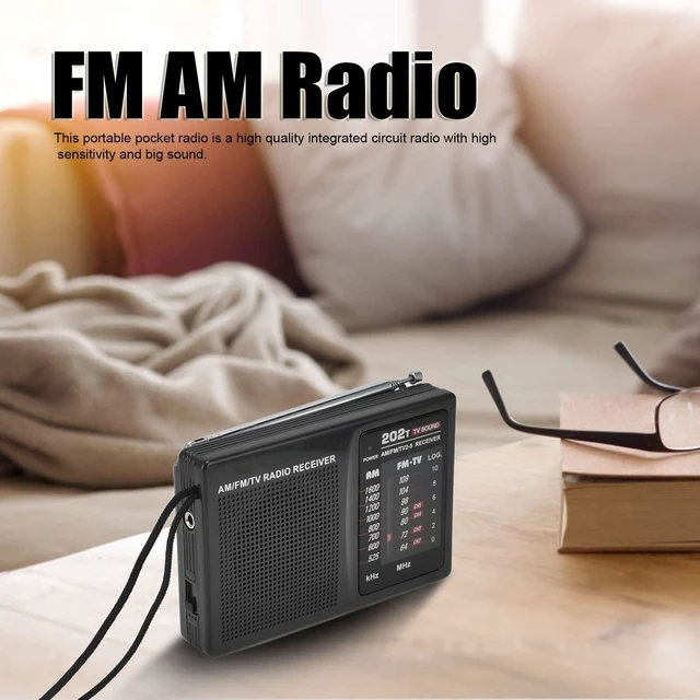 Alt view image 4 of 7 - R-202T Audio - Portable AM/FM/TV Band for Indoor/Outdoor Use with External Headphones