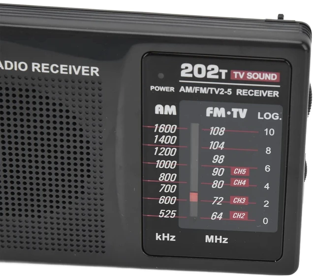 Alt view image 7 of 7 - R-202T Audio - Portable AM/FM/TV Band for Indoor/Outdoor Use with External Headphones