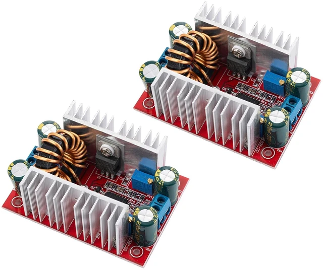 Main image of 2 Pieces of 400W 15A DC Boost Module, Constant Current Power Module, with Adjustable Transformer Voltage Booster from 8.5-50V to 10-60V, LED Driving Module