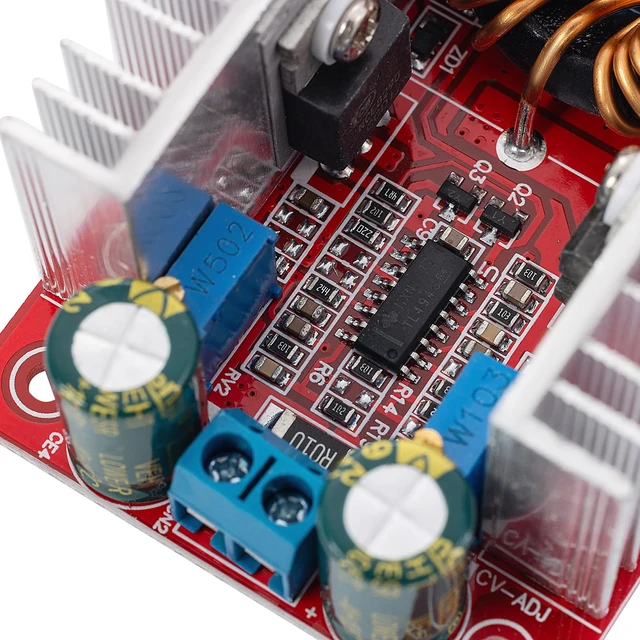 Alt view image 5 of 7 - 2 Pieces of 400W 15A DC Boost Module, Constant Current Power Module, with Adjustable Transformer Voltage Booster from 8.5-50V to 10-60V, LED Driving Module