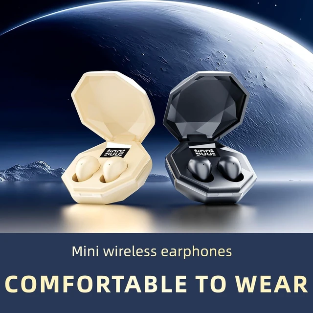 Alt view image 4 of 7 - Invisible Mini Earbuds Wireless Bluetooth 5.4,Sleep Earbuds for Side Sleepers,Lightweight Small Earbuds for Small Ears,Snoring Noise Isolation,Tiny Earbuds for Work, Sleep, Commuting (Khaki)