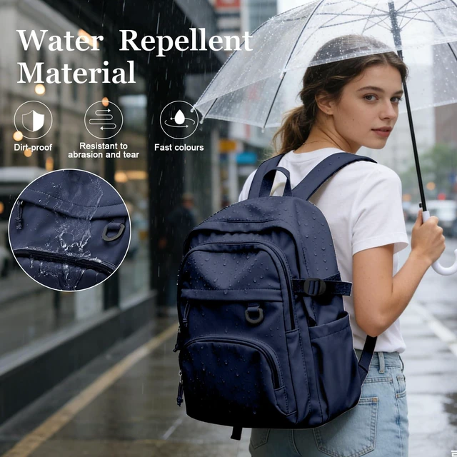 Alt view image 4 of 6 - College Backpack for Women Bookbag, High School Backpack for Students Girls Large Capacity School Backpack for Students, Cute Bookbag with Multiple Compartments, Waterproof Casual Daypack
