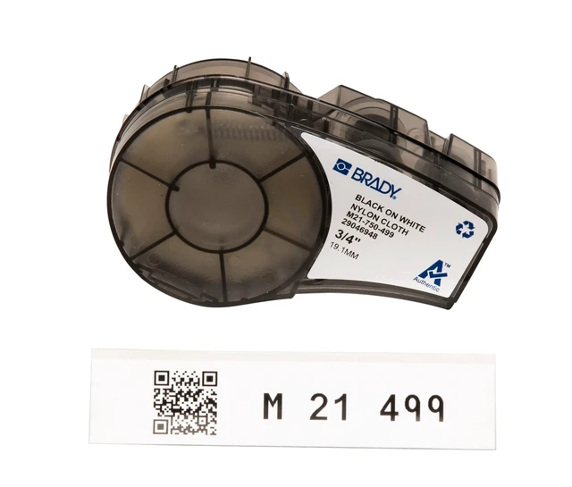 Alt view image 5 of 7 - M210 Portable Label Printer with Rubber Bumpers & Authentic (M21-750-499) Multi-Purpose Nylon Label for General Identification, Wire Marking, and Laboratory Labeling.75 Width, 16' Length