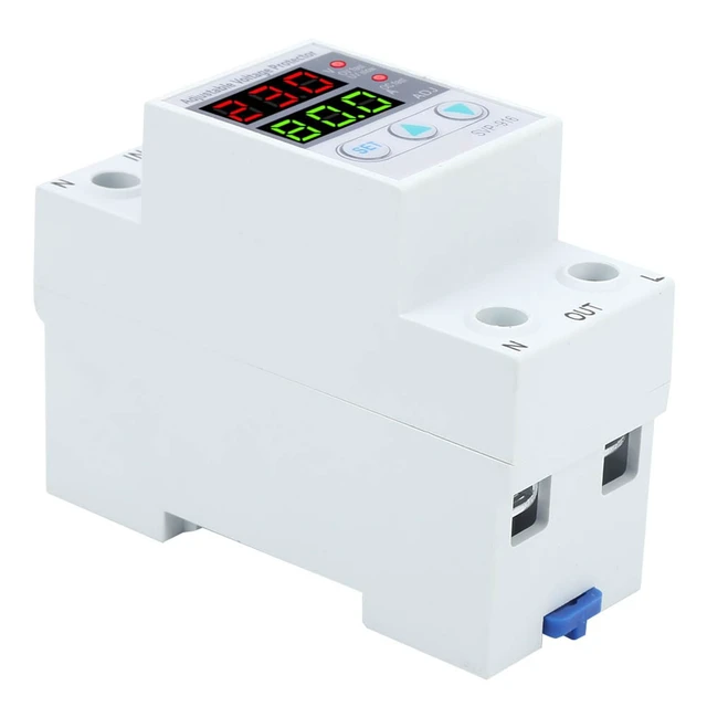 Alt view image 6 of 7 - SVP916 100130VAC Adjustable Over and Under Voltage Protector Plastic Delay Reset Protector Voltage Protective Device(40A)