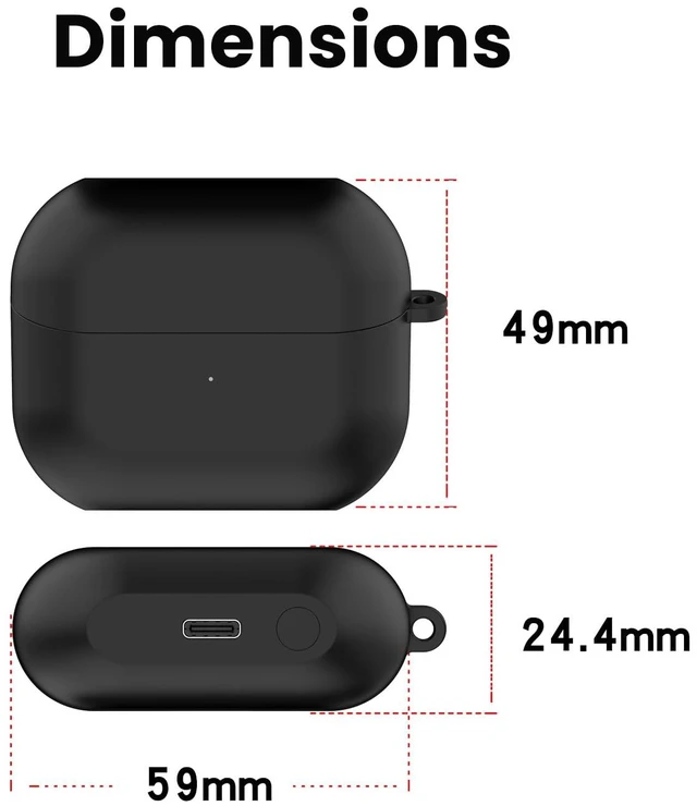 Alt view image 3 of 7 - Designed for Samsung Galaxy Buds 3 FE (2025) Charging Case, Type-C USB Charger Case Box Dock Replacement for Galaxy Buds 3 FE Earbuds (Black)