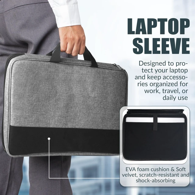 Alt view image 7 of 7 - Laptop Sun Shade Bag - Fits Up to 16" Laptops, Provides Privacy, Glare Protection - Ideal Laptop Sun Shade for Working Outside
