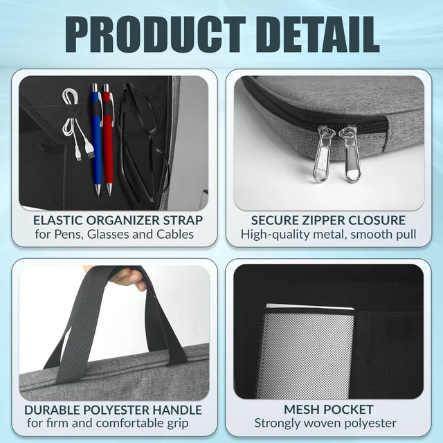 Alt view image 6 of 7 - Laptop Sun Shade Bag - Fits Up to 16" Laptops, Provides Privacy, Glare Protection - Ideal Laptop Sun Shade for Working Outside