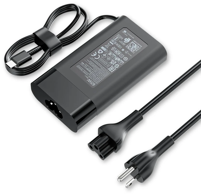 Main image of 65W USB C Charger Fit for HP Envy EliteBook Spectre ProBook Laptop Adapter Fast Charging Cord Type C, GaN New Slim, 10ft Braided Power AC Adapter, Travel, Protable, EliteBook, Pavilion, Elite, ProBook