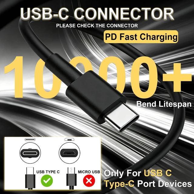 Alt view image 3 of 7 - 65W USB C Laptop Charger Fit for Dell Latitude 5420 Inspiron XPS Precision 20V 3.25A Type C PD Fast Charging AC Adapter Compatible with Dell Pro Vostro Chromebook 450-BFMC YYDXV DA65NM190 Power Supply